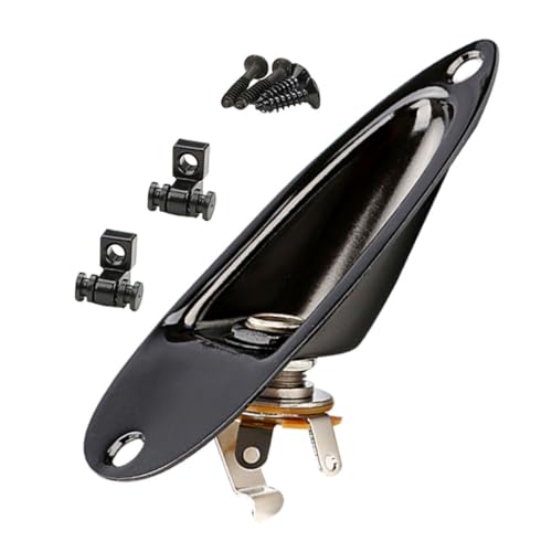 JEWEDECO 1 Satz Gitarrenboot Steckerkabel Bassdraht Jack Capo Für Akustikgitarre E Gitarre Halter Kabel Tuner Akustikgitarre Instrument Gitarrenzubehör Stimmgeräte Gitarren Black Metal von JEWEDECO