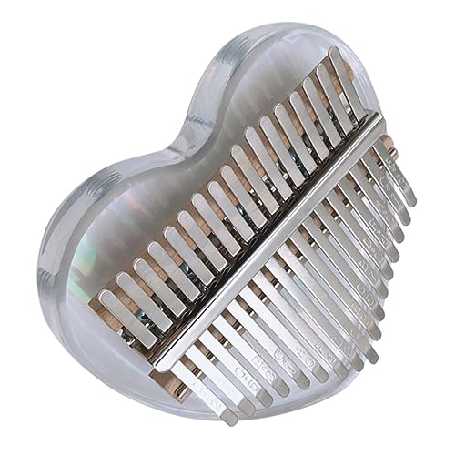 JEWEDECO 17 Tasten Kalimba Daumenklavier Mini Finger Piano Für Anfänger Musikinstrument Mit Reinigungstuch Stimmhammer Und Notenaufkleber von JEWEDECO