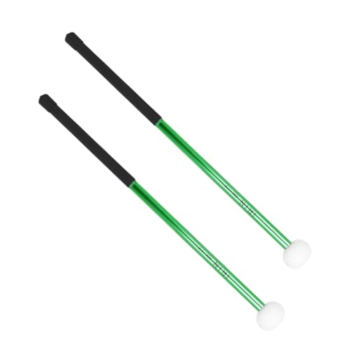 JEWEDECO 2st Paukenschlägel Performance Drumsticks Bass-drum-stick Performance-drumstick Musik Drumsticks Percussion-drum-stick Trommelstöcke Für Musikinstrumente Trommelteile Gefühlt Green von JEWEDECO