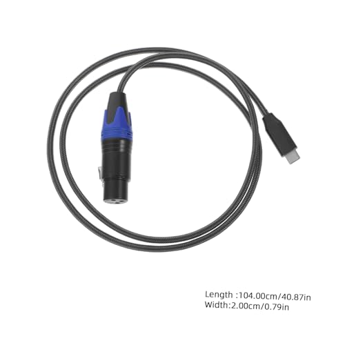 JEWEDECO Adapterkabel Gitarrenkonsolenkabel Typ-c-auf-xlr-kabel Mikrofon-anschlusskabel Typ-c-zu-xlr-verbindungskabel Gitarren-mischpultkabel Usb c Auf Xlr Usb-kabel Auf Xlr Blue Kupfer von JEWEDECO