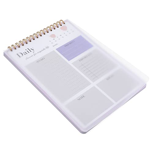 JEWEDECO Notizbuch Zeitplan Kalender Tagesplanblock Planblock für das Management täglicher Kalenderplaner schülerkalender büromaterial plans Studienplaner effizientes Planpad Papier Violett von JEWEDECO