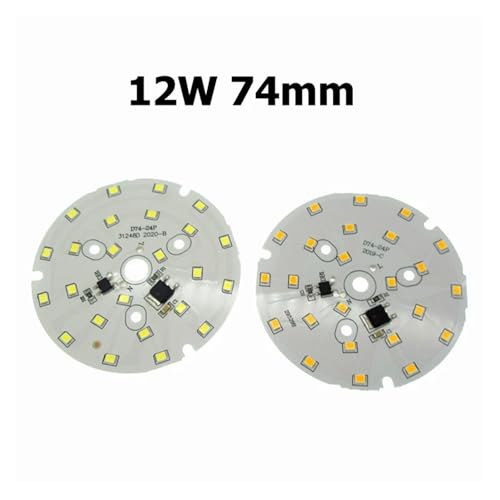 1pcs LED SMD 2835 Chip LED Bulb Lamp 3W 5W 7W 9W 12W 15W 18W AC220V Input Smart IC Driver Cold White Warm White For Bulbs DIY(Warm White 3200K,12W 74MM_1 PCS) von JEWIZJST