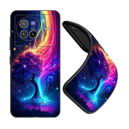 JEZSTHAI Schutzhülle Kompatibel mit Handy VIVO X80 5G Hülle Silikon Muster Design Handyhülle,Ultra Dünn Weiche Fallschutz Stoßfeste Anti-Kratzt Rückseite Bumper Case,B08 von JEZSTHAI