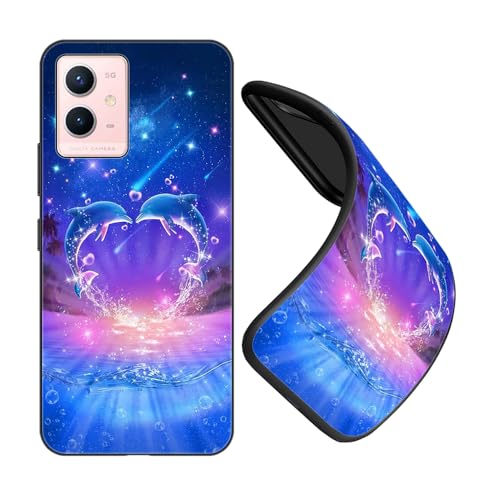 JEZSTHAI Schutzhülle Kompatibel mit Handy VIVO Y33S 5G Hülle Silikon Muster Design Handyhülle,Ultra Dünn Weiche Fallschutz Stoßfeste Anti-Kratzt Rückseite Bumper Case,B03 von JEZSTHAI