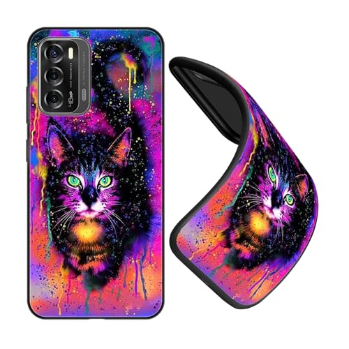 JEZSTHAI Schutzhülle Kompatibel mit Handy ZTE Blade V40 Hülle Silikon Fallschutz Muster Design Handyhülle,Ultra Dünn Flexible Stoßfeste Bumper Case,Weiche Anti-Kratzt Rückseite,B06 von JEZSTHAI