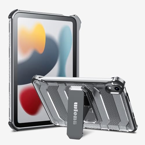 JHDFUB Tablet-Hülle Kompatibel mit iPad Mini 6/2021, Stand-Tablet-Hülle, robuste, robuste Ganzkörperabdeckung, PC-Airbag-Schutzhülle, stoßfest, leicht, sturzsicher Tablet Home(Grey) von JHDFUB