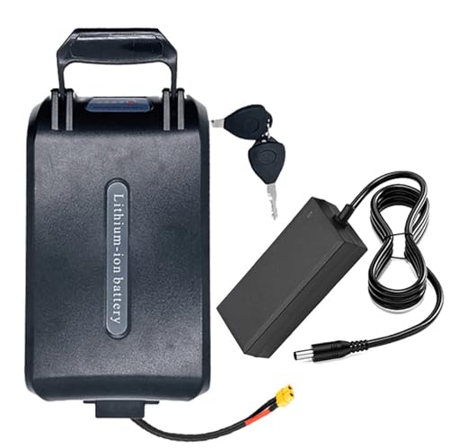 JHKJ 36-V-Lithiumbatterie 48 V 20 Ah 23 Ah 15 Ah E-Bike-Batterie 36 V 20 Ah 18 Ah 12 Ah Wiederaufladbare Batterie mit Ladegerät + 2-poliger Anschluss für max. 1200 W Motoren,Xt60 36v23ah von JHKJ