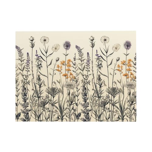 JHLMN Grußkarten Dankeskarten mit Umschlägen Happy Birthday Karte Floral Kräuter Botanische Gravur Weihnachten Grußkarten 10,2 x 15,2 cm Hochzeitskarte Blanko Notizkarten für Party Alle Anlässe von JHLMN