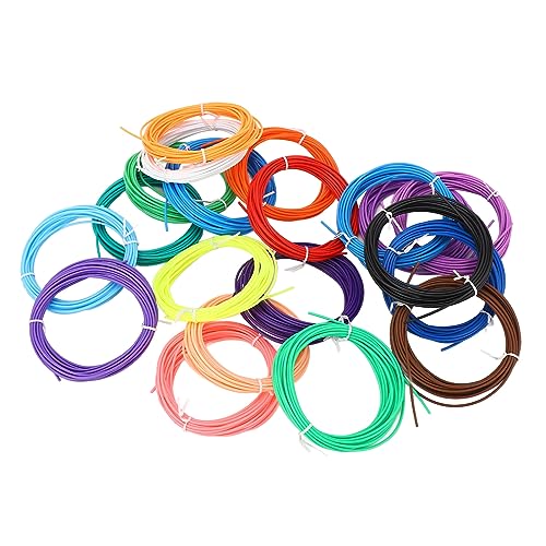 3D-Stift-Filament-Nachfüllungen, Niedrigtemperatur-PCL-3D-Stift-Verbrauchsmaterial, 20 Farben pro Farbe, 16 Fuß 1,75 mm, 3D-Druckzubehör für Kindermalerei von JHS-TECH