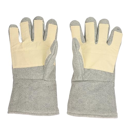 JHS-TECH Schweißhandschuhe, separate Finger, hitzebeständige Aramid-Handschuhe, professionell, 500 ℉ hitzebeständig, verdickte Feuerhandschuhe für Arbeiten, Kamin, Gartenarbeit, Grillen, 1 von JHS-TECH