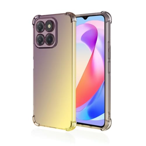 JIAFEI Hülle für Honor 200 Smart 5G Gradient Color Handyhülle TPU Gradient Dünn Schutzhülle Anti-Fall Handytasche Handy Case Kompatibel mit Honor 200 Smart 5G, schwarz/Gold von JIAFEI