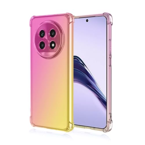 JIAFEI Hülle für Honor Magic 7 Lite 5G Gradient Color Handyhülle TPU Gradient Dünn Schutzhülle Anti-Fall Handytasche Handy Case Kompatibel mit Honor Magic 7 Lite 5G, Rosa/Gold von JIAFEI