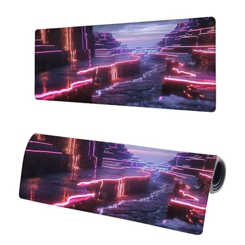 Gaming Mauspad XXL 1200x600x3mm, Traum Mousepad Groß, Mauspad Berg mit Vernähte Kanten, WassXerdicht Anti-Rutsch Mouse Pad Schreibtisch Unterlegmatte, Verbessert Präzision und Geschwindigkeit T-9 von JIAGUANG