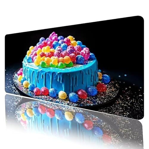 Mauspad Farbe Mousepad XXL 1200 x 600 x 3 mm Groß Gaming Mauspad Kuchen Schreibtischunterlage mit Vernähte Kanten, Anti-Rutsch Mouse Pad für PC, Laptop, für Home Zimmer Office Deko, Geschenke H-89 von JIANFREY