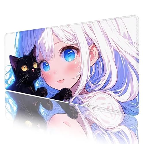 Mauspad Karikatur Mousepad XXL 1000 x 500 x 5 mm Groß Gaming Mauspad Mädchen Schreibtischunterlage mit Vernähte Kanten, Anti-Rutsch Mouse Pad für PC, Laptop, für Home Office Deko, Geschenke H-856 von JIANFREY