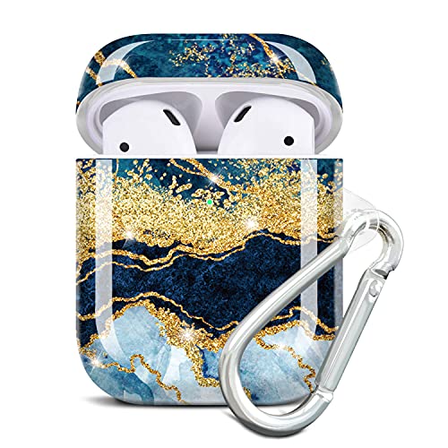 JIAXIUFEN Kompatibel mit AirPods Hülle Stoßfeste Silikon Kopfhörer Taschen Case Schutzhülle Zubehör mit Karabiner Kompatibel mit AirPods 2 & 1, Dunkel Blau JIAXIUFEN Kompatibel mit AirPods Hülle Stoßfeste Silikon Kopfhörer Taschen Case Schutzhülle Zubehör mit Karabiner Kompatibel mit AirPods 2 & 1, Dunkel Blau von JIAXIUFEN