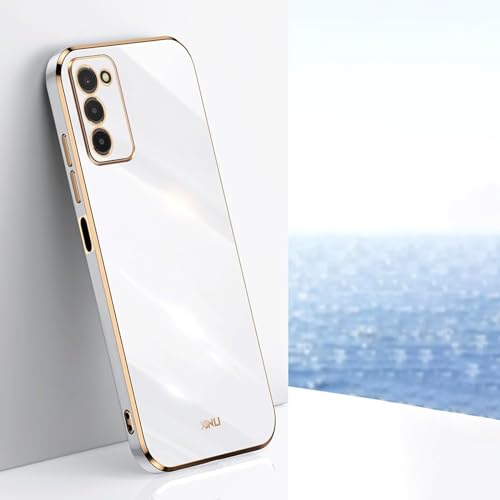 JIEZUIMEI Hülle für Samsung Galaxy A03S / A02S [Staubabweisend] Handyhülle | Premium TPU Silikon Case Schutzhülle | Kratzfest Stoßfest Fallschutz-Weiß von JIEZUIMEI