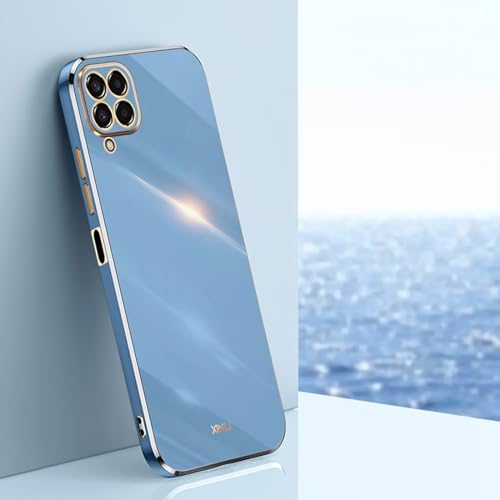 JIEZUIMEI Hülle für Samsung Galaxy M33 5G [Staubabweisend] Handyhülle | Premium TPU Silikon Case Schutzhülle | Kratzfest Stoßfest Fallschutz-Blau von JIEZUIMEI