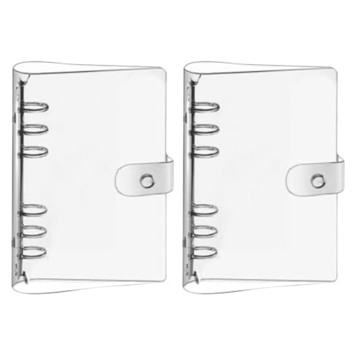 A6 transparente Ordner-Notizbucheinlagen, 6 Ringe, transparenter Budget-Ordner, Planer, Einband, Schutz, nachfüllbar, lose Blätter, Ordner mit Druckknopfverschluss für 6-Loch-Seiteneinlage, 3 Stück A6 transparente Ordner-Notizbucheinlagen, 6 Ringe, transparenter Budget-Ordner, Planer, Einband, Schutz, nachfüllbar, lose Blätter, Ordner mit Druckknopfverschluss für 6-Loch-Seiteneinlage, 3 Stück von JIHUOO