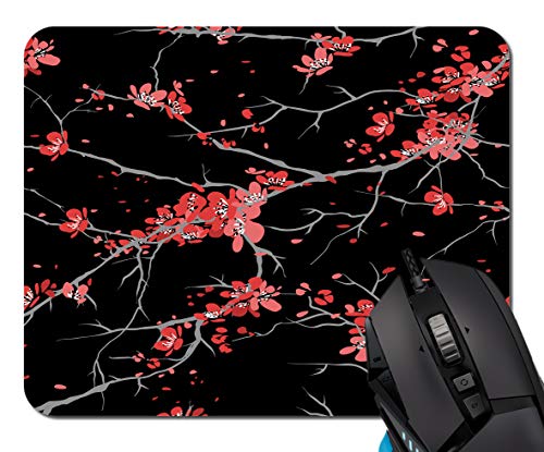 JIMOWANG Cherry Blossoms Mouse Pad Rectangle Non-Slip Rubber Mousepad Office Accessories Desk Decor Mouse Pads for Computers Laptop 9.5 X 7.9 Inch von JIMOWANG