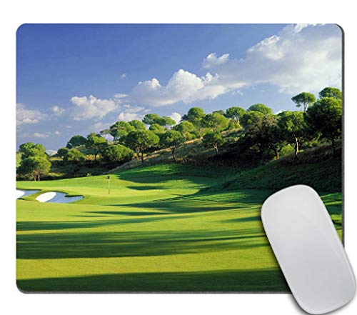 JIMOWANG Personalized Golf Course Gaming Mouse Pad Smooth Surface Mousepad Rubber Mouse Pads 9.5 X 7.9 Inch von JIMOWANG