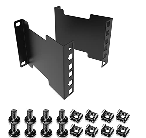 Jingchengmei 2HE Rack Extender 10cm, Schienentiefenadapter für Netzwerk-Rack, 2 Stück (2UEXB) von JINGCHENGMEI