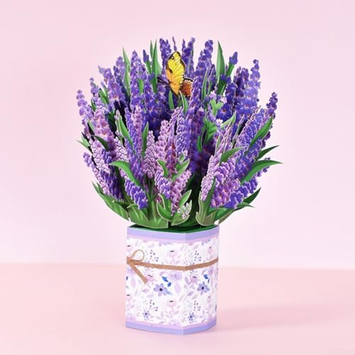 Zeigen Sie Ihre Liebe mit 3D-Pop-Up-Grußkarte, Blumenstrauß-Design für Muttertag von JINSBON