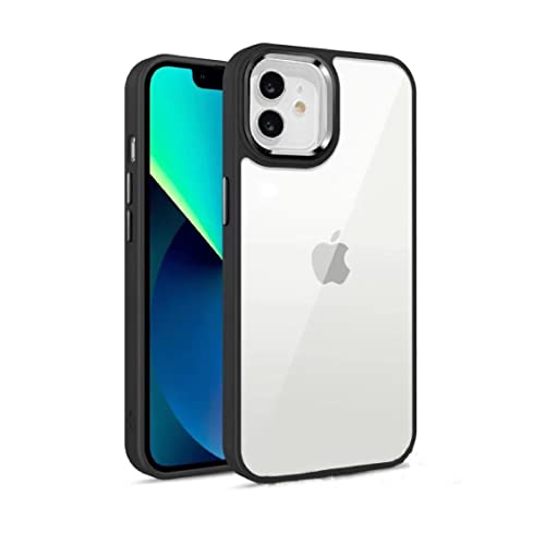 Hülle für iPhone 11, Galvanisieren von Hartschalen-Handyhüllen, Durchsichtig [Anti-Gelb] Handyhülle Clear Schutzhülle Bumper Transparent Stoßfest Case Cover für iPhone 11 6,1 Zoll - Schwarz von JITNGA