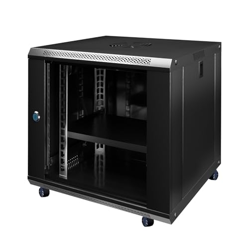 12U Wandhalterung Serverschrank IT Netzwerk Rack Gehäuse abschließbare Glastür Schwarz 12U Wandhalterung Serverschrank IT Netzwerk Rack Gehäuse abschließbare Glastür Schwarz von JIZEUO