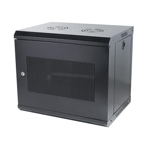 9U Wandhalterung Serverschrank IT Netzwerk Rack Gehäuse Verriegelung Tür Schwarz 9U Wandhalterung Serverschrank IT Netzwerk Rack Gehäuse Verriegelung Tür Schwarz von JIZEUO