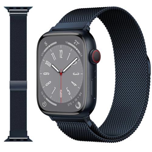 JJii Sung Original Milanese Armband Kompatibel mit Apple Watch Armband 38mm 40mm 41mm 42mm 44mm 45mm 46mm 49mm, Ersatzband für iwatch Ultra/Ultra 2, SE, Series 10 9 8 7 6 5 4 3 2 1 von JJii Sung