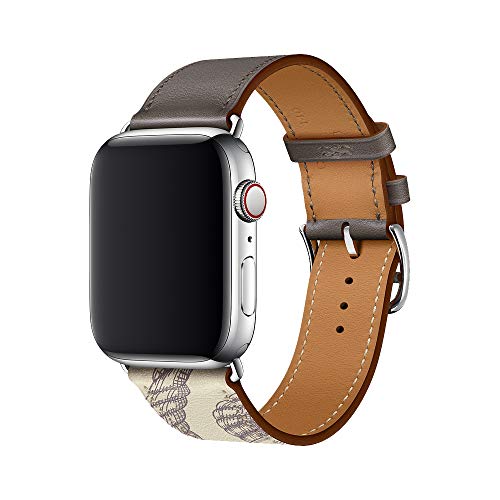 JL-BAND 21 Farben Ersatz Apple Watch Lederarmband kompatibel mit 44 mm 40 mm 42 mm 38 mm lang, kompatibel mit SE 6/5/4/3/2/1 Single-Tour-Lederband von JL-BAND