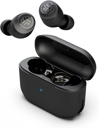 JLab Go Air Pop In Ear Kopfhörer Bluetooth Kabellos, True Wireless Kopfhörer mit Mikrofon, 32+ Stunden Headphones, Ohrhörer Kabellose, Earbuds mit USB Ladebox, Dual Connect, EQ3 Sound, Schwarz von JLab