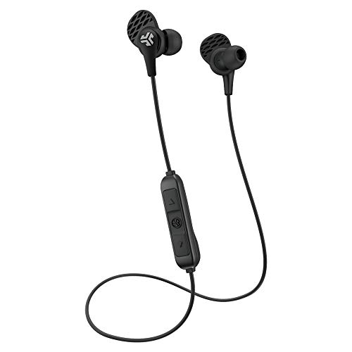 JLab JBuds Pro Bluetooth Wireless Earbuds, In-Ear Kopfhörer mit 10mm-Titan-Treibern und Geräuschisolierung, Inkl. Gel-Ohrtips und Cush-Fin-Ohrpassstücke für optimale Passform (Schwarz) von JLab