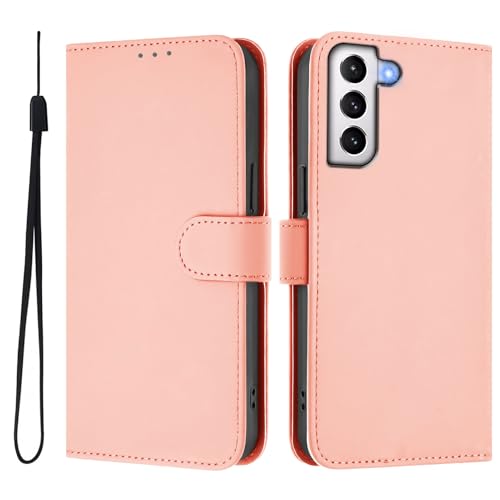 JMTALL Hülle für Samsung Galaxy S22 Plus Klappbar PU Leder Handyhülle Flip Cover Handytasche Ultra Dünn Klapphülle mit Magnetisch Kartenfach Schutzhülle für Galaxy S22 Plus Rosa von JMTALL