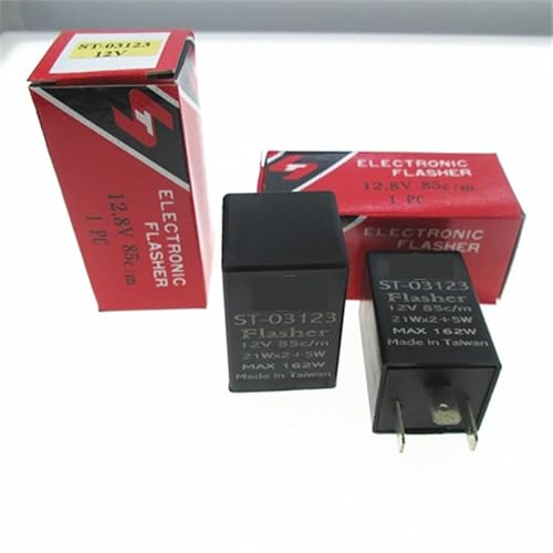 AutoCar lamp flash relay ST-03123 21Wx2+5W 12V 12VDC DC12V 3PIN JMVLVLOA(Taglia unica) von JMVLVLOA