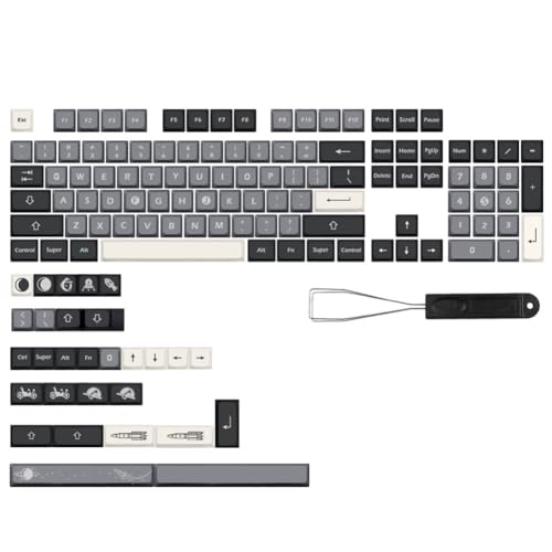 JNJOOD 133 Tasten Keyca Double Shot PBT Tastenkappen Teile Zubehör für Mechanische Tastatur 6,25/7u Leertaste von JNJOOD