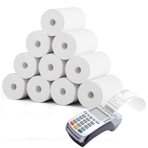 10 Rollen Thermopapier,Kassenrollen - Druckpapier - Bonrollen für Bankomat und Kredit-Kartenlesegeräte - für Drucker, POS-Terminal, Kassensystem (57mm*30mm*6m) von JOAAZAR