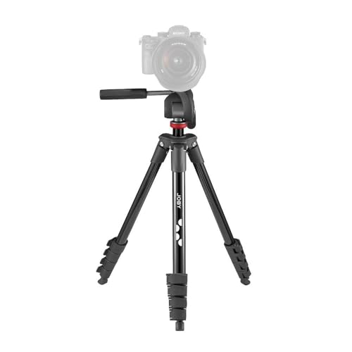 JOBY Compact Advanced, Kamerastativ mit 3-Weg-Kopf, universellem ¼-20" Schnellspanner und Tragetasche, für CSC, DSLR, spiegellose Kamera, Smartphone, Farbe: Schwarz von JOBY
