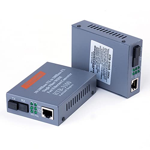 JOFUUM 1 Paar -3100 25 Km SC 10/100 M Einzelfaserkonverter Single Mode Single Fiber Transceiver EU-Stecker von JOFUUM