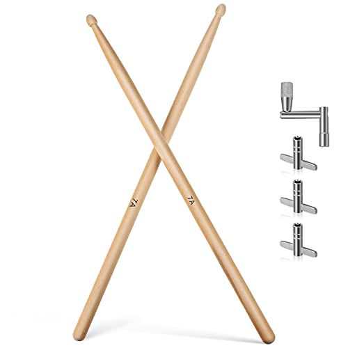 JOINPAYA 1 Satz Stick-Einstellschlüssel Gestell Griffe Drum-Pad-Übungen anpassbarer schraubenschlüssel drumstick Holztrommelstock für leichter Trommelstock aus Holz Rostfreier Stahl von JOINPAYA