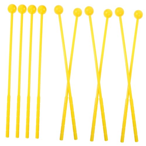 JOINPAYA 10St Zungentrommelstöcke kinderinstrumente kinder musikinstrumente drumstick Trommelstöcke für Schlagzeuger Handtrommeln für Kinder Marimbaschlägel Xylophon-Schläger Plastik Yellow von JOINPAYA