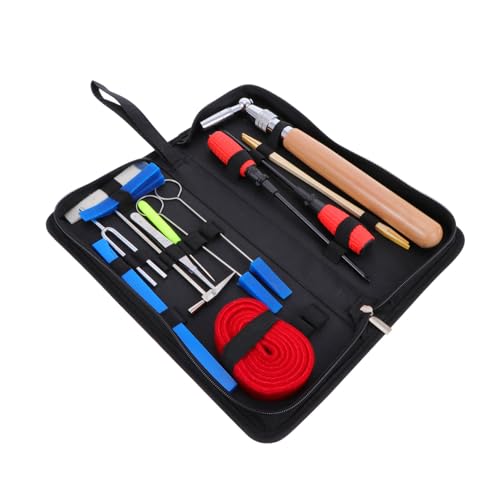 JOINPAYA 16St Klavierstimmwerkzeug Professionelles Tuning-Tool Stimmwerkzeug mit Etui Klavierhebel Keyboards Klavier Schraubenschlüssel Hammer Tuner-Tools Temperamentstreifen Nylon Black von JOINPAYA