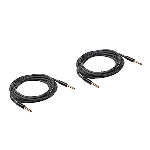 JOINPAYA 2 Stk Rauschgeschirmtes Kabel Instrumentenkabel E-bass-kabel Gitarrenkabel Von Stecker Zu Stecker Gitarren-audiokabel Keytar-instrument Bass-audiokabel Audiosignalkabel Black von JOINPAYA