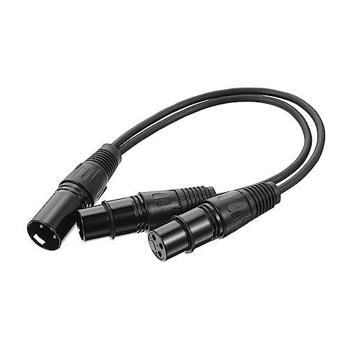 JOINPAYA 2St XLR-Audiokabel Mikrofonkabel eimischer Audio-Adapter mic männlicher weiblicher Mikrofonanschluss Audiokabel für Bühnenmikrofone Ersatzkabel Mikrofon-Audiokabel Kupfer Black von JOINPAYA