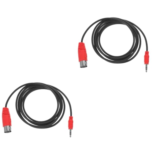 JOINPAYA 2st Audio-adapterkabel 3,5-audio-klinkenadapter Stereo-klinkenkabel 5-poliges Kabel 5-poliges Din-audiokabel 3,5-mm-audioadapter 3,5-mm-klinkenkabel 3,5-mm-stereokabel Rot Gummi von JOINPAYA