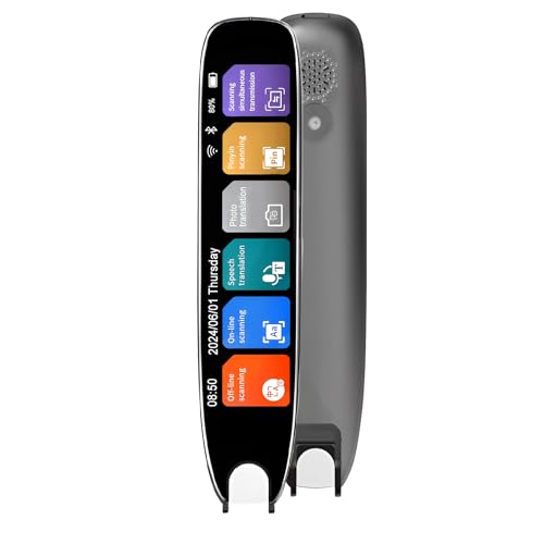 JOJOCY Scan Translator Pen, 9.4 cm Touchscreen Smart Digital Scan Reader Pen with 142 Language, Offline Translation Photo Translation Recording Pen von JOJOCY