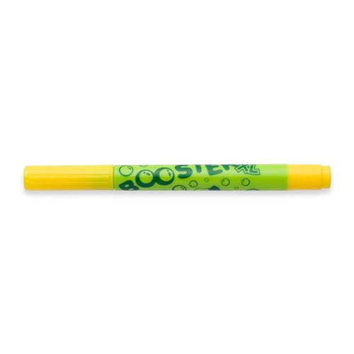 JOLLY Booster XL, 12 Stifte, Hellgelb, nachfüllbare und ungiftige Fasermaler, für Kleinkinder ab 3 Jahren, auswaschbare Tinte, Spitzen austauschbar, Spitze unversenkbar von JOLLY