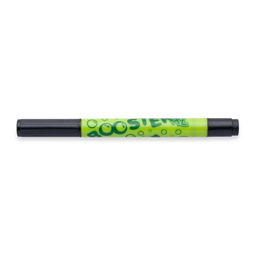 JOLLY Booster XL, 12 Stifte, Schwarz, nachfüllbare und ungiftige Fasermaler, für Kleinkinder ab 3 Jahren, auswaschbare Tinte, Spitzen austauschbar, Spitze unversenkbar von JOLLY