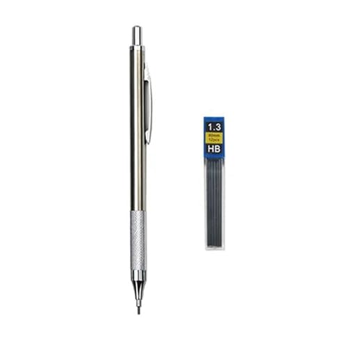 JOMPENS 2 Stück 1,3 mm automatisches Bleistift-Set mit Mine, Schreibdesign, Malerei, Schule, Büro, Schreibwaren von JOMPENS